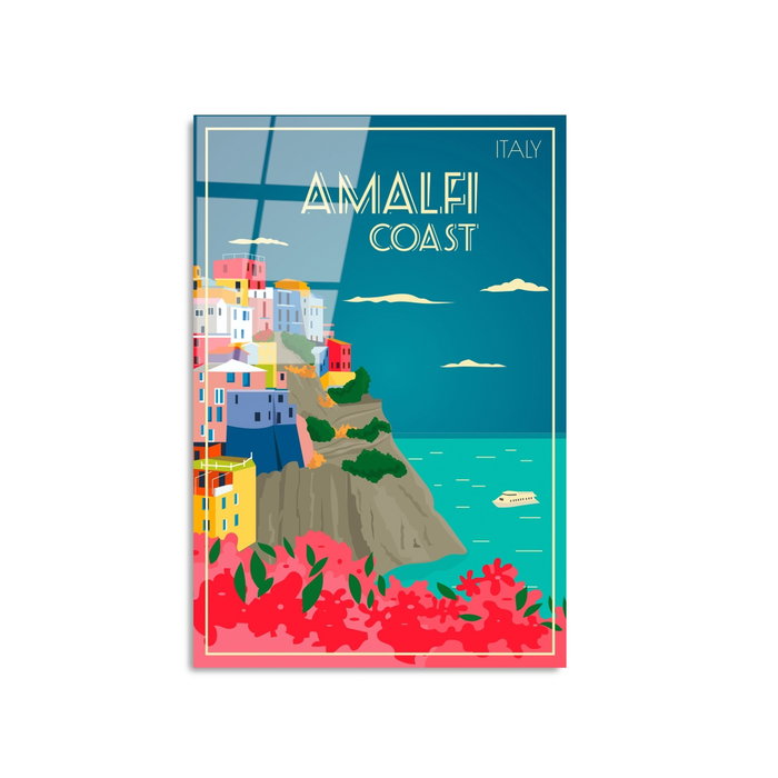 Wallity Cuadro Decorativo de Vidrio Templado Multicolor 30 x 45 cm